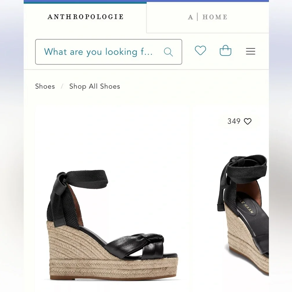 NEW $170 Cole Haan x Anthropologie Hampton Platform wedge sandals women size 6.5